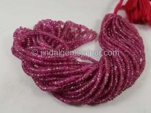 Rubellite Tourmaline Faceted Roundelle Beads
